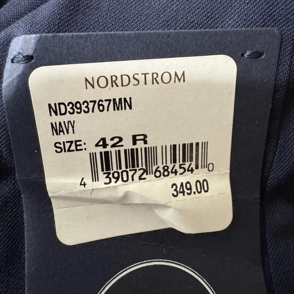 1901 Mens 42R Navy Blue Wool Blazer Sport Coat Made in Italy NEW